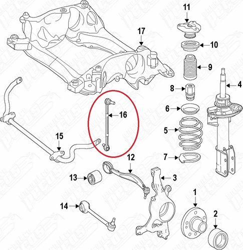 Bieleta Dianteira Esquerda Mercedes Glk220 Cdi 2013-2015