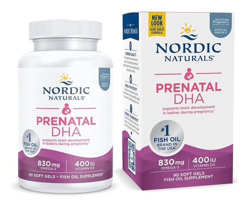 Prenatal Dha Con Omega 3 830mg Y Vitamina D3 400iu Nordic Na Sabor Neutro