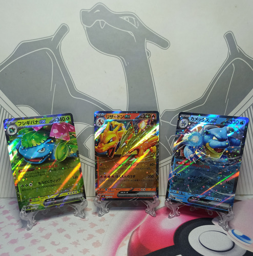 Venusaur, Charizard & Blastoise Ex - Cartas Pokémon Original