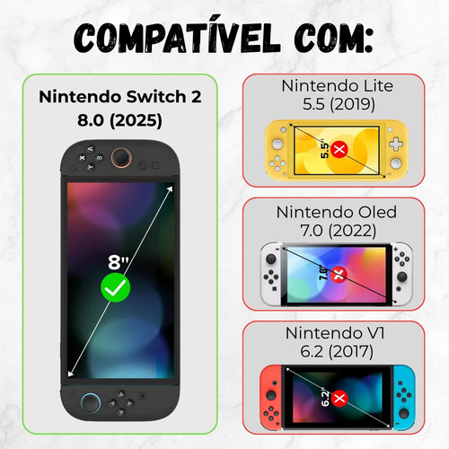 Capa Protetora Anti Impacto Para Nintendo Switch 2 (2025)