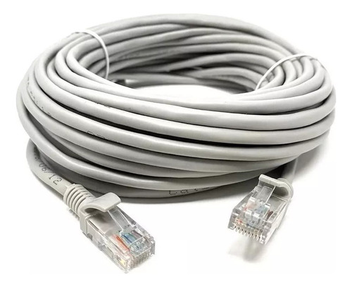 Cable De Red Patch Cord Cat5e Gris Rj-45 Ulink 10 Metros