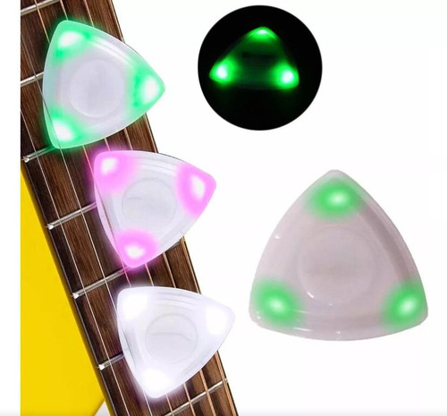 Recambio De Púa De Guitarra De Plástico Con Luz Verde