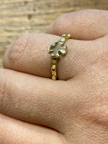 Luli Oport!! Anillo Oro 18k Rosario Vazco Unisex Oferta