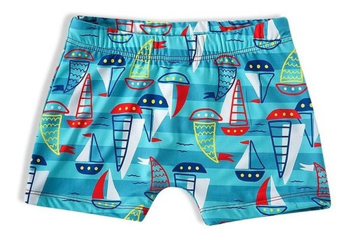 Sunga Infantil Menino Barcos Praia Verão Piscina Uv Tip Top