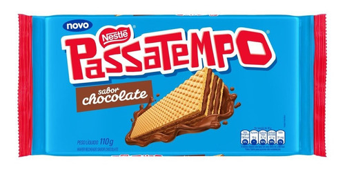 Biscoito Wafer Chocolate Nestlé Passatempo Pacote 110g