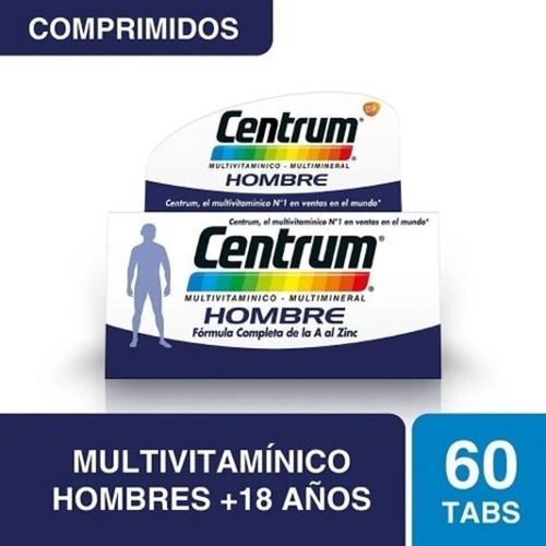 Centrum Hombre 60 Comp Rec Sabor Sin sabor