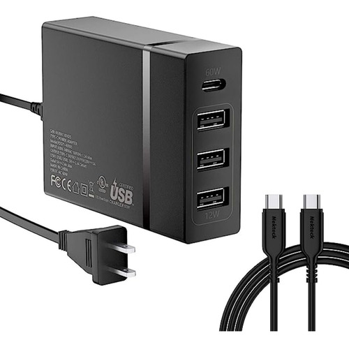 Cargador Usb Tipo-c Pd 60w Multipuerto Fast Charging