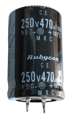 470uf 250v Condensador Electrolítico Rubycon (2 Unidades)