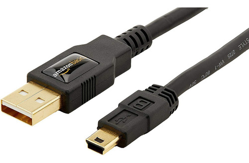 Amazon Basics Cable De Carga Rápida Usb-a A Mini Usb 2.0, . Color Negro