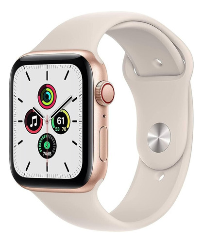 Apple Watch Se 44 Mm Dorado Aluminio Estuche Starlight Banda