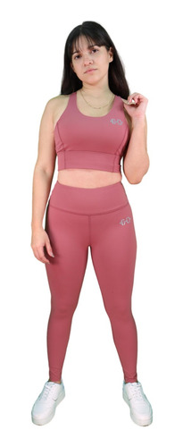 Conjunto  Deportivo Mujer  Peto + Calzas  Largas Elasticado 