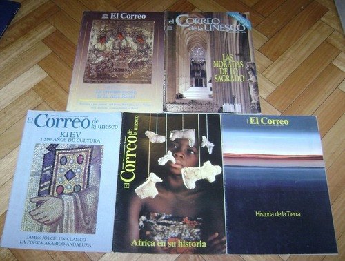 Lote De 5 Revistas Correo De La Unesco. Años 80. Mb. E&-.