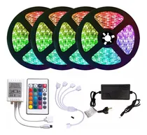 Comprar Tira Led Rgb 20 Metros 5050 Control Fuente Luces Gamer 12v