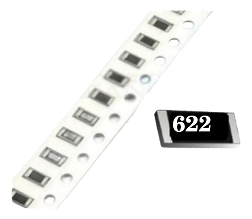 20 Unidade 6k2 622 Resistor Smd 0603 5% 6,2 K Ohms 1,6x0,8mm