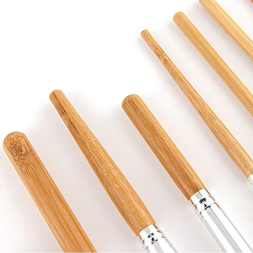 Set De Brochas De Maquillaje 11 Piezas Mango De Bambú