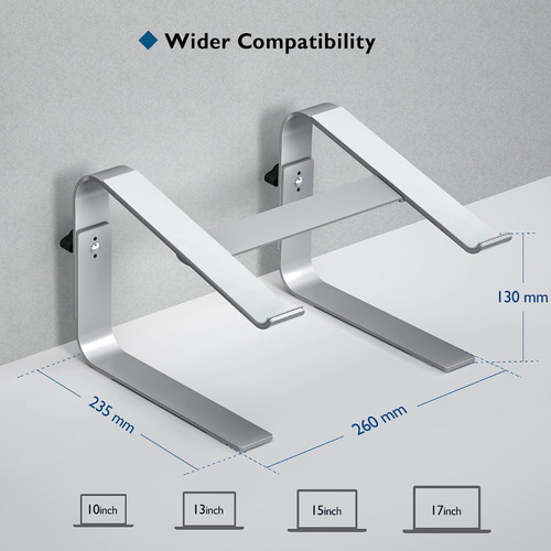 Imagen 7 de 8 de Base Soporte Ajustable Pc Portátil Laptop Ergonómic Aluminio