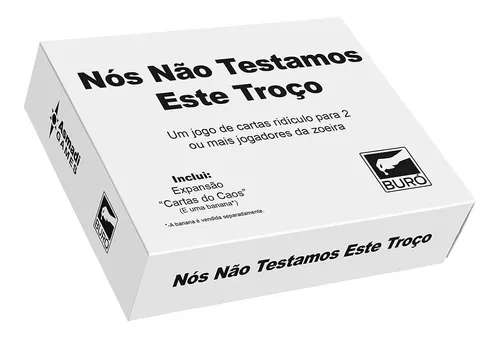 Nós Não Testamos Esse Troço Jogo de Cartas Buró NTT Completo com Expansões  Cinético e Picante +18