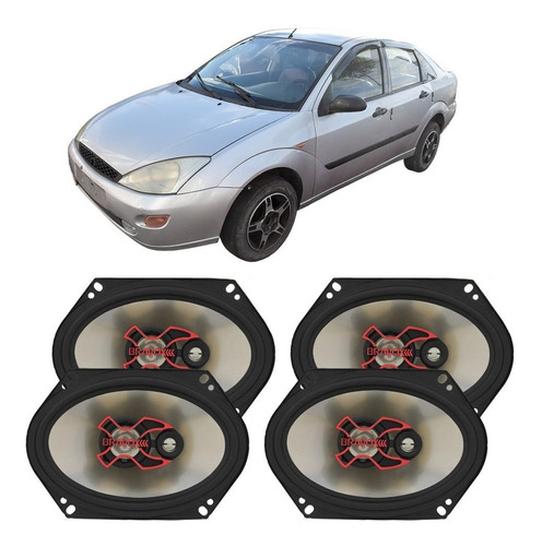 Auto Falante Ford Focus 2000 A 2004 Bravox 200w Rms 4 Portas