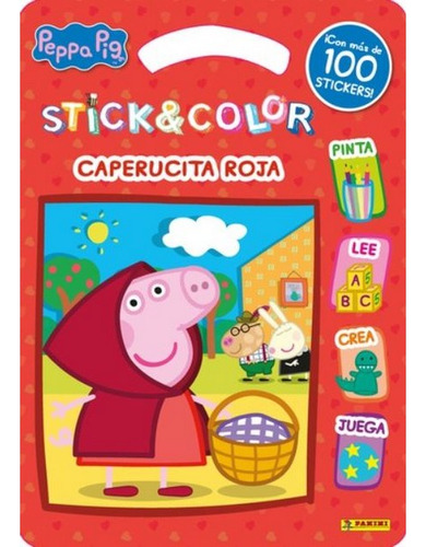 Caperucita Roja Peppa Pig - Stick & Color Libro De Pegatinas