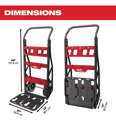 Diablito Packout De 2 Ruedas, 180kg Milwaukee 48-22-8415