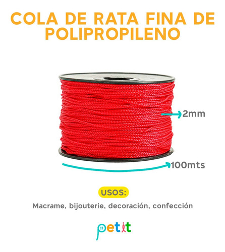 Cola De Rata Fina De Polipropileno 2mm A.171 X100m Marrón