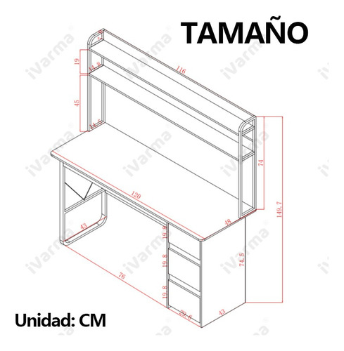 Mesas De Reunión Mesa De Computadora Escritorio Con Estantes