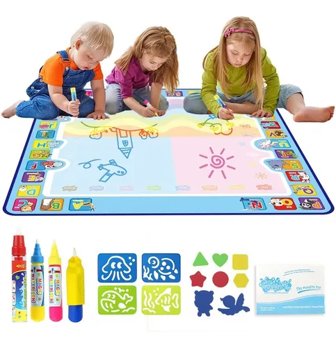 Alfombra Para Pintar Con Agua - Reutilizable, 32x28 Cm, Sin Manchas, Ideal Para Niños Pequeños