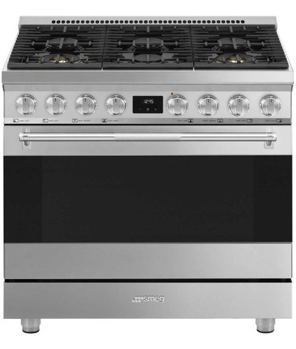 Smeg Professional 36 Stainless Steel Gas Range 