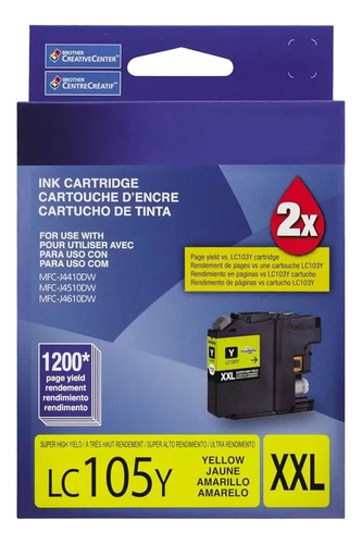 Cartucho De Tinta Brother Lc-105y Amarillo