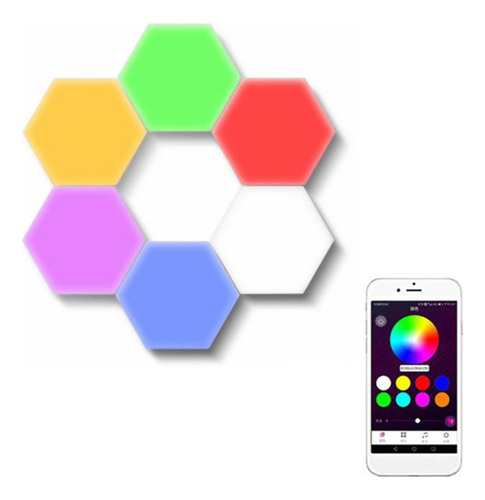 Z Lámpara Led Inteligente Hexagonal Panel De Luz Modular