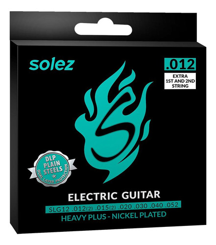 Encordoamento Guitarra Solez 012 Slg12 Resistente A Oxidação
