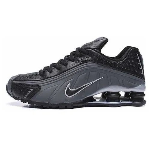 Mens nike shox r4 all best sale black