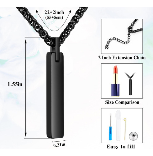 Dletay Collar De Urna Para Cenizas Joyería De Cremación De A