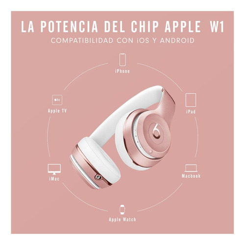 Imagen 2 de 5 de Audífonos Beats Solo³ Wireless - Rose gold