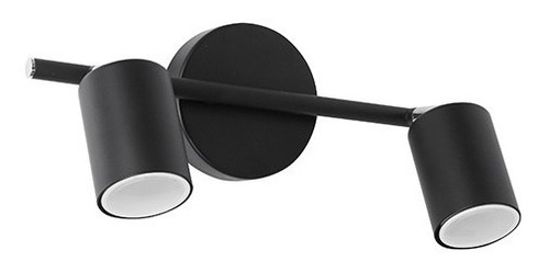 Imagen 5 de 5 de Aplique Pared Techo 2 Luces Gu10 Spot De Metal Joris Negro
