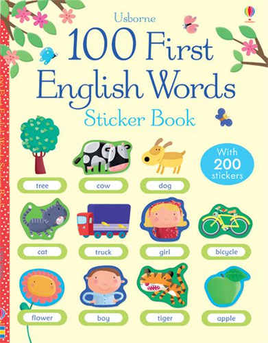 One Hundred First English Words With Sticker - Usborne / Col