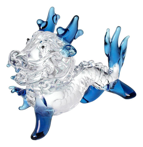 Figurilla De Dragón De Cristal, Figuritas Azul