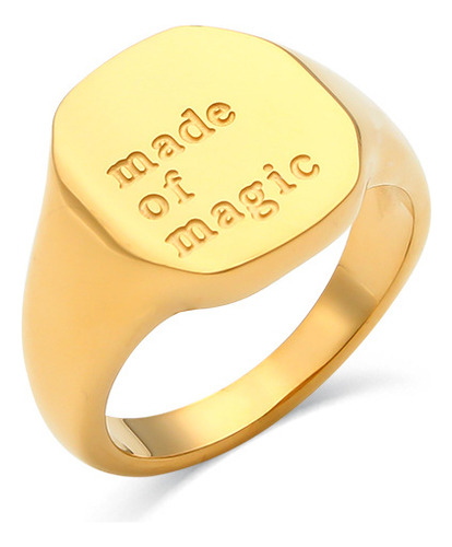Joyas Chapadas En Oro De 18 Quilates Con Anillo Con Letra In