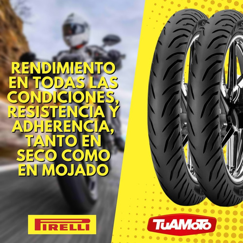 Imagen 3 de 10 de Cubierta 2.75 17 Pirelli Super city Tras Wave Crypton Dl