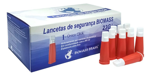 Agulha Lanceta Automática De Segurança P/ Glicemia 23g C/100