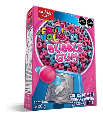 Cereal Fruti Rolls Bubble Gum 520 Gr Golden Foods