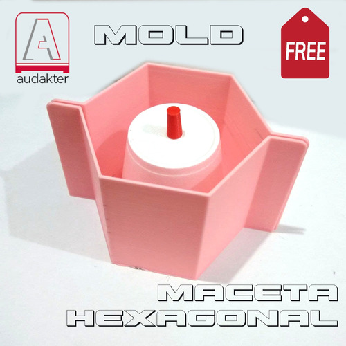 Free Maceta Hexagonal De Cemento  Molde- Figura Plastica