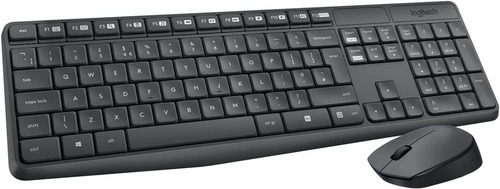 Teclado + Mouse Logitech Mk235 Inalámbrico Usb Español Negro