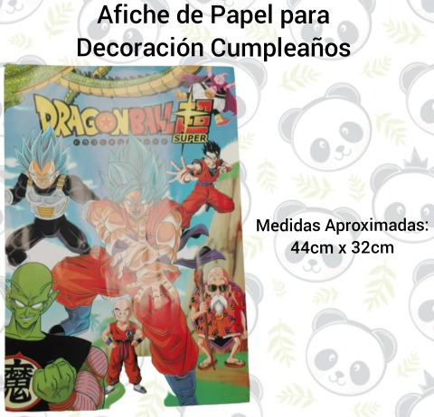 Afiche Para Piñata Cumpleaños Precio Por 2 Dragon Ball Z 