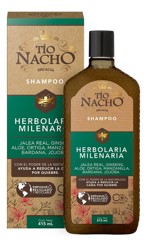 Tio Nacho Shampoo Herbolaria Milenaria Anticaida X 415 Ml