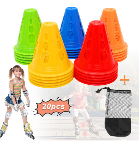 Conos Para Slalom Freeskate Set 25, Multicolor 8cm