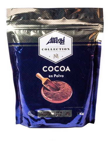 Cocoa En Polvo 1kg, Marca Alpezzi.