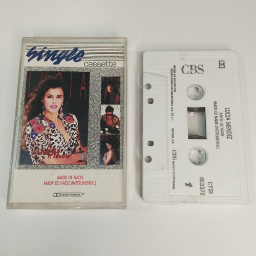 Lucía Méndez Amor De Nadie Cassette Single 1990 Cbs