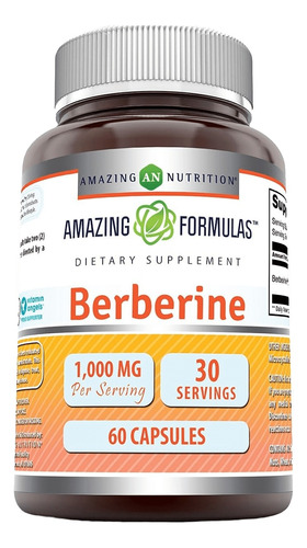 Berberina ( Metformina Naturall) 1000mg 60caps Amazing Nut