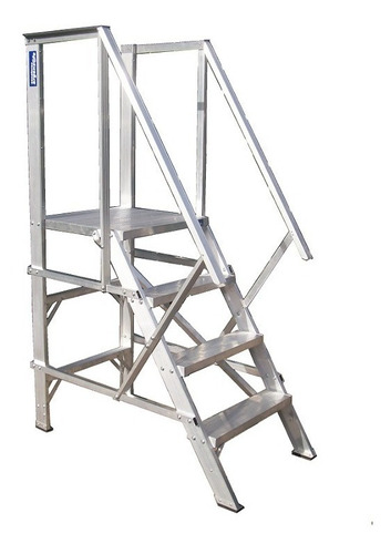 Escalera Aluminio Tipo Burro Almacén Con Plataforma 1.00 M